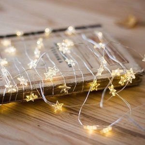 Led Fairy Lights Wire String with stars 5M/50LED Batery Power Home In/Out Door